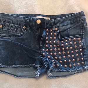 Studded Jean Shorts